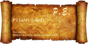 Pilath Edgár névjegykártya